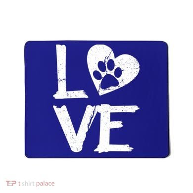 Love Paw In Heart Mousepad