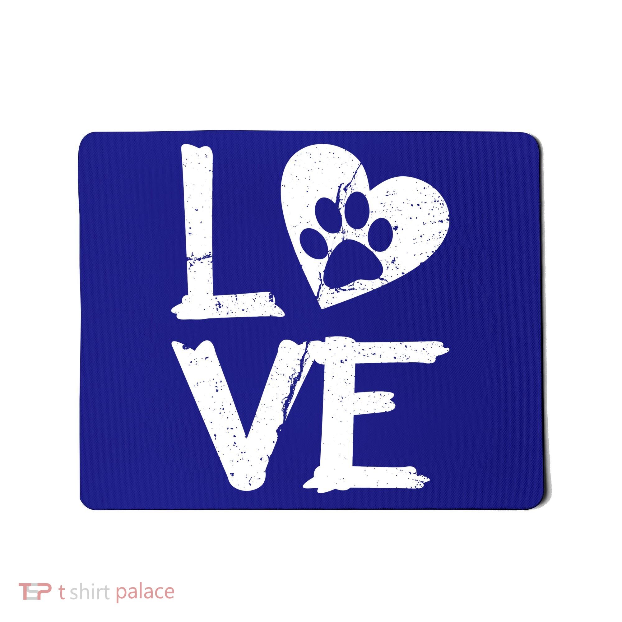 Love Paw In Heart Mousepad