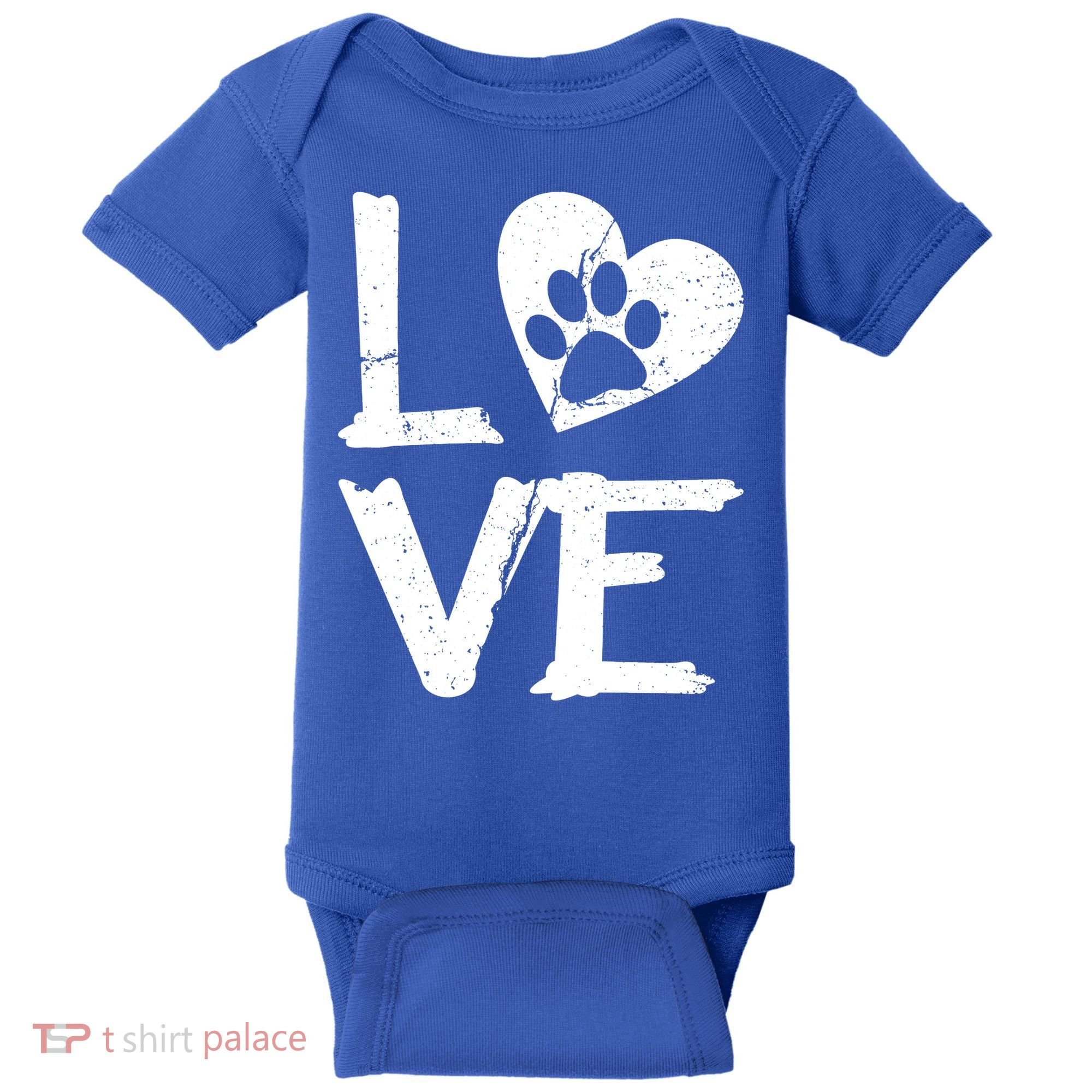 Love Paw In Heart Baby Bodysuit