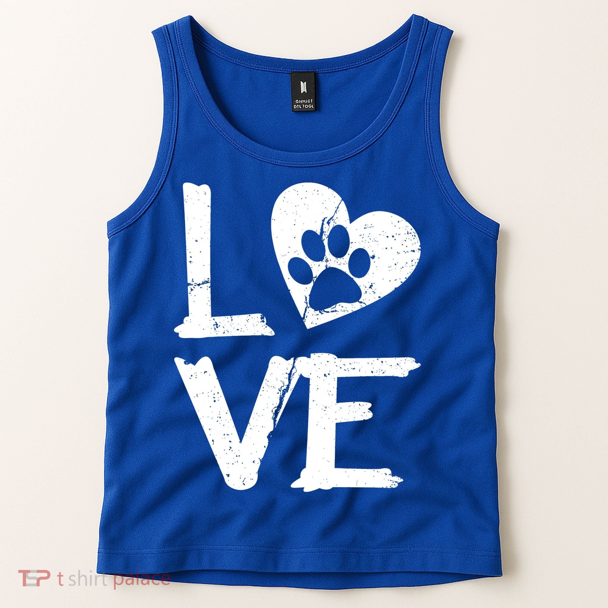 Love Paw In Heart Tank Top