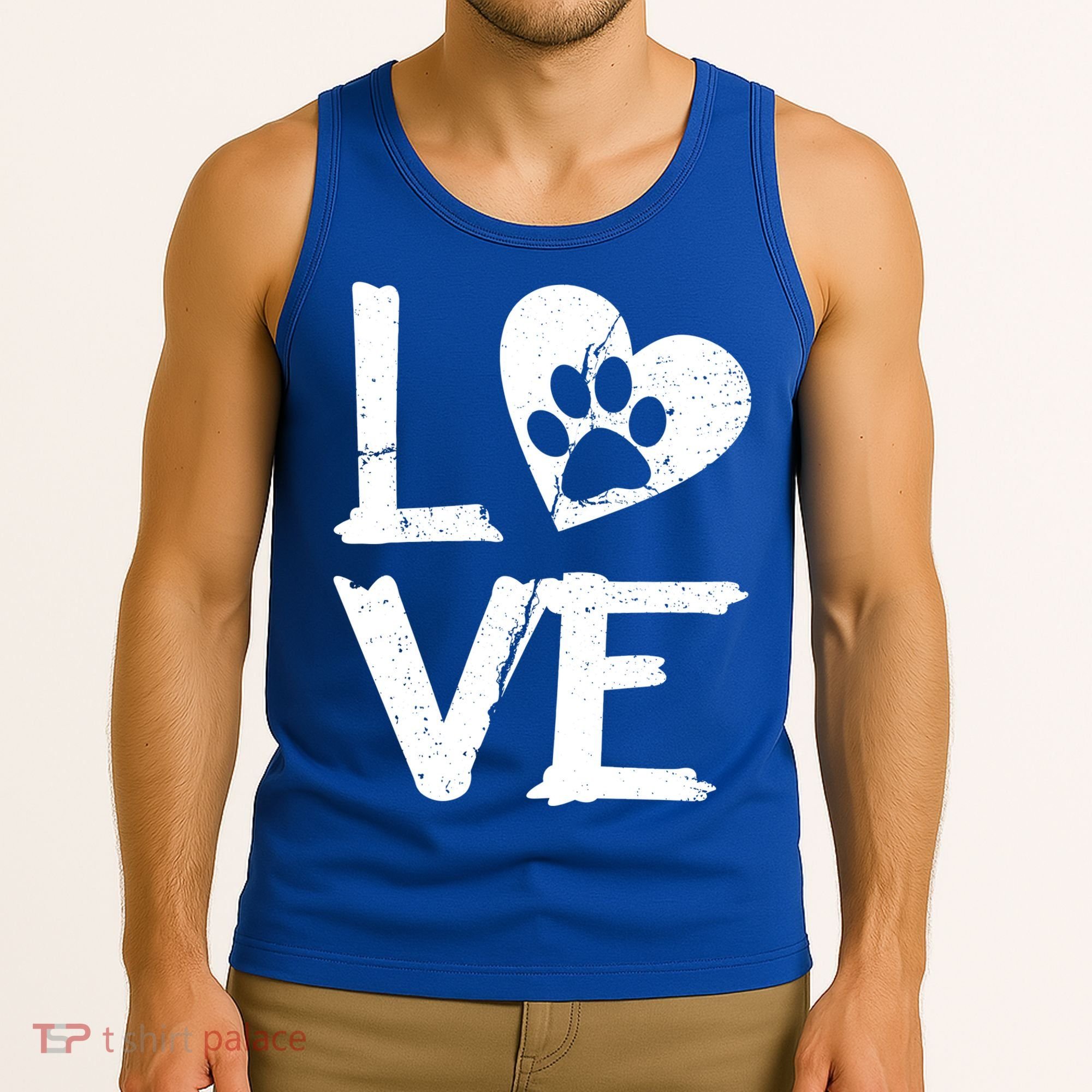Love Paw In Heart Tank Top