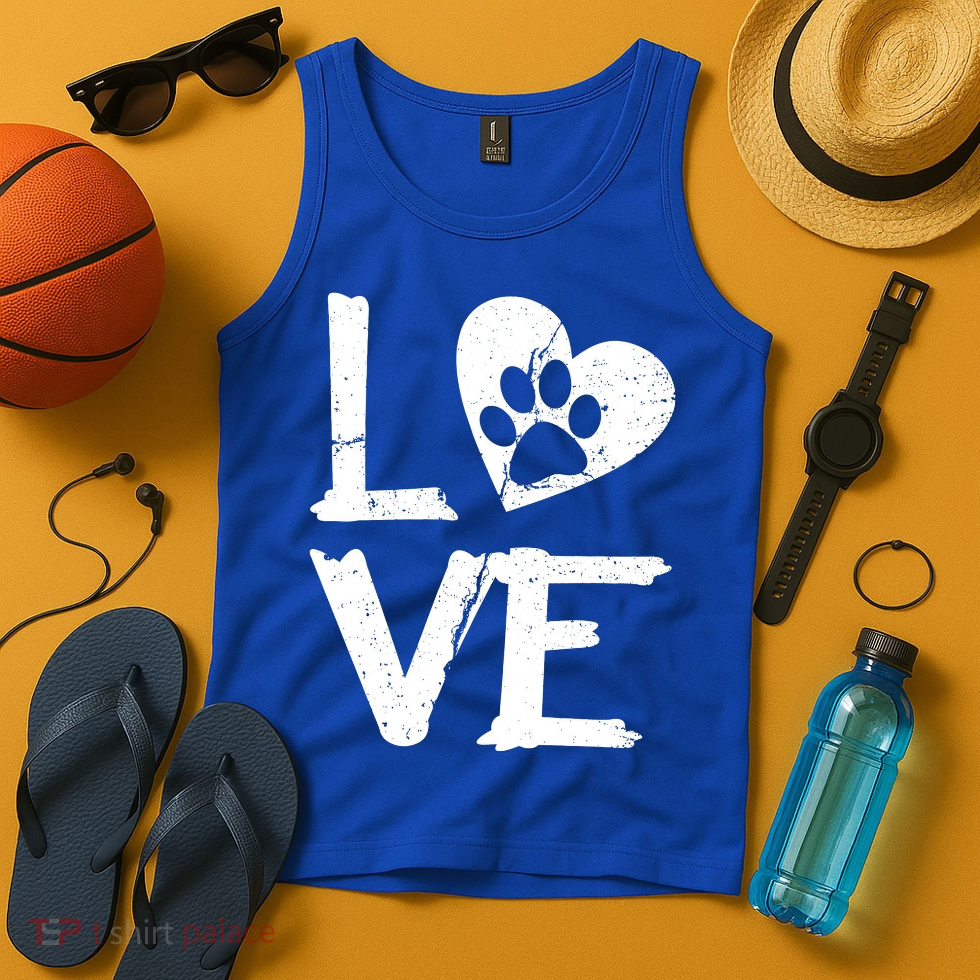 Love Paw In Heart Tank Top