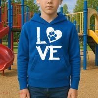 Love Paw In Heart Kids Hoodie thumb 2