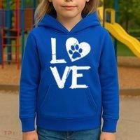 Love Paw In Heart Kids Hoodie thumb 3