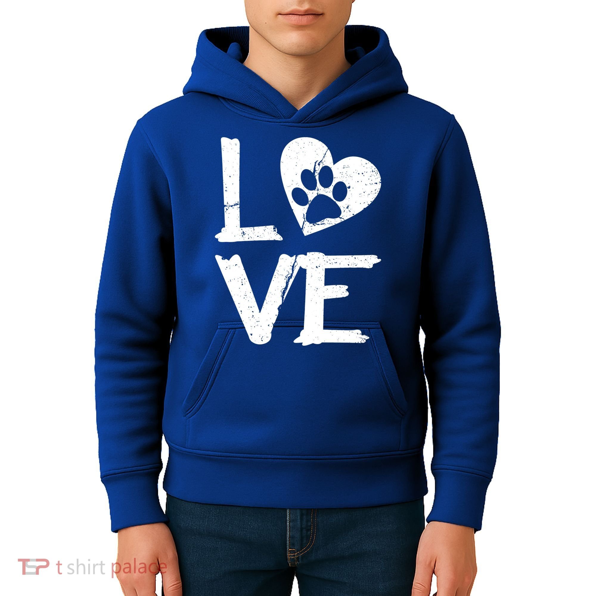 Love Paw In Heart Kids Hoodie