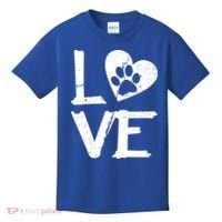 Love Paw In Heart Kids T-Shirt thumb 0