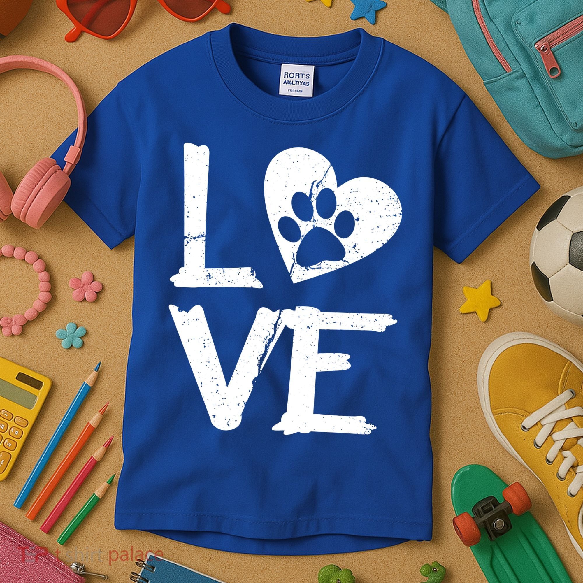 Love Paw In Heart Kids T-Shirt