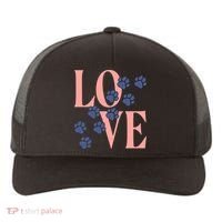 Love Paw Print Yupoong Adult 5-Panel Trucker Hat thumb 0