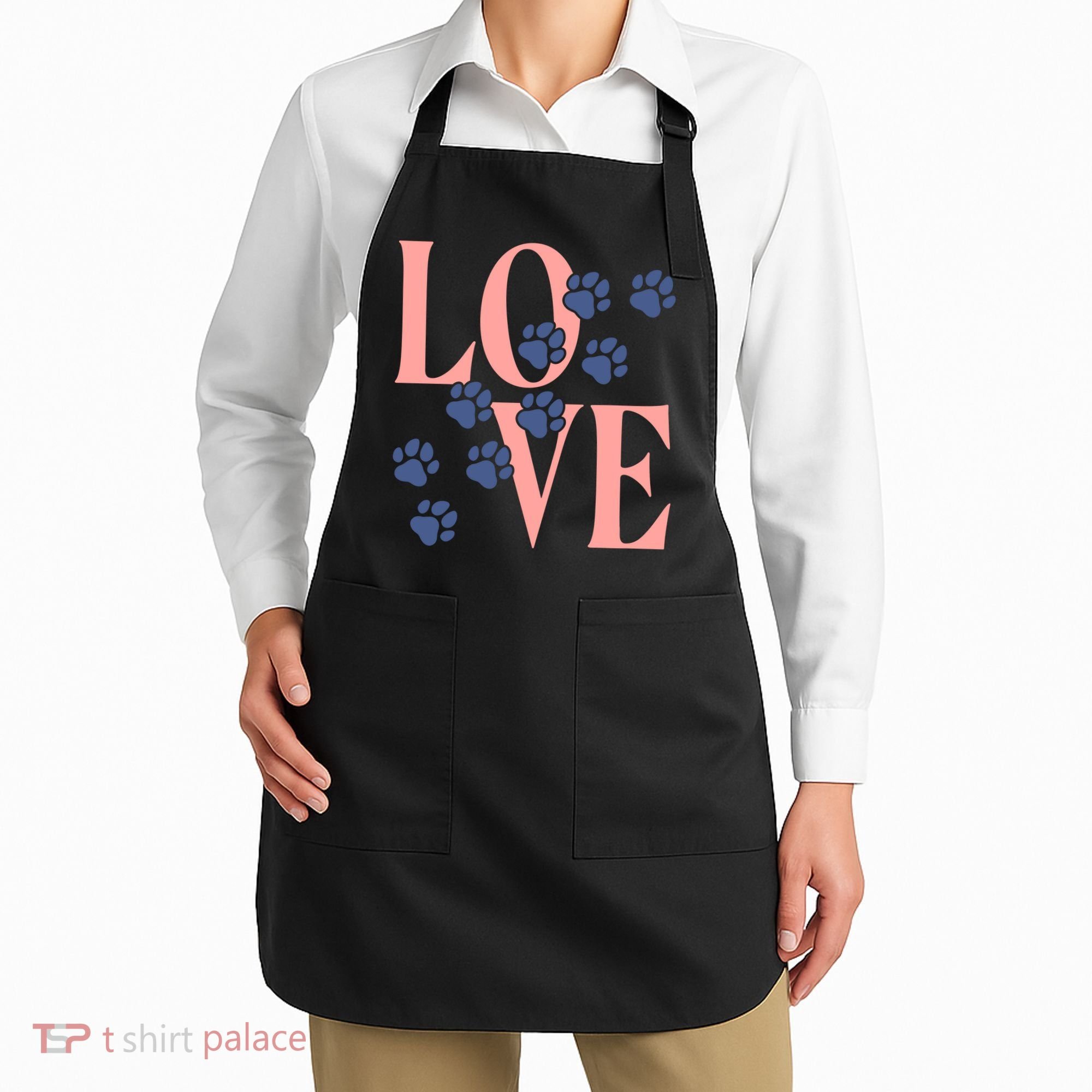 Love Paw Print Apron