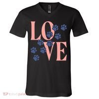 Love Paw Print V-Neck T-Shirt thumb 0