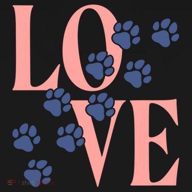Love Paw Print Hooded Wearable Blanket
