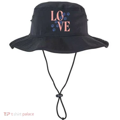 Love Paw Print Bucket Hat