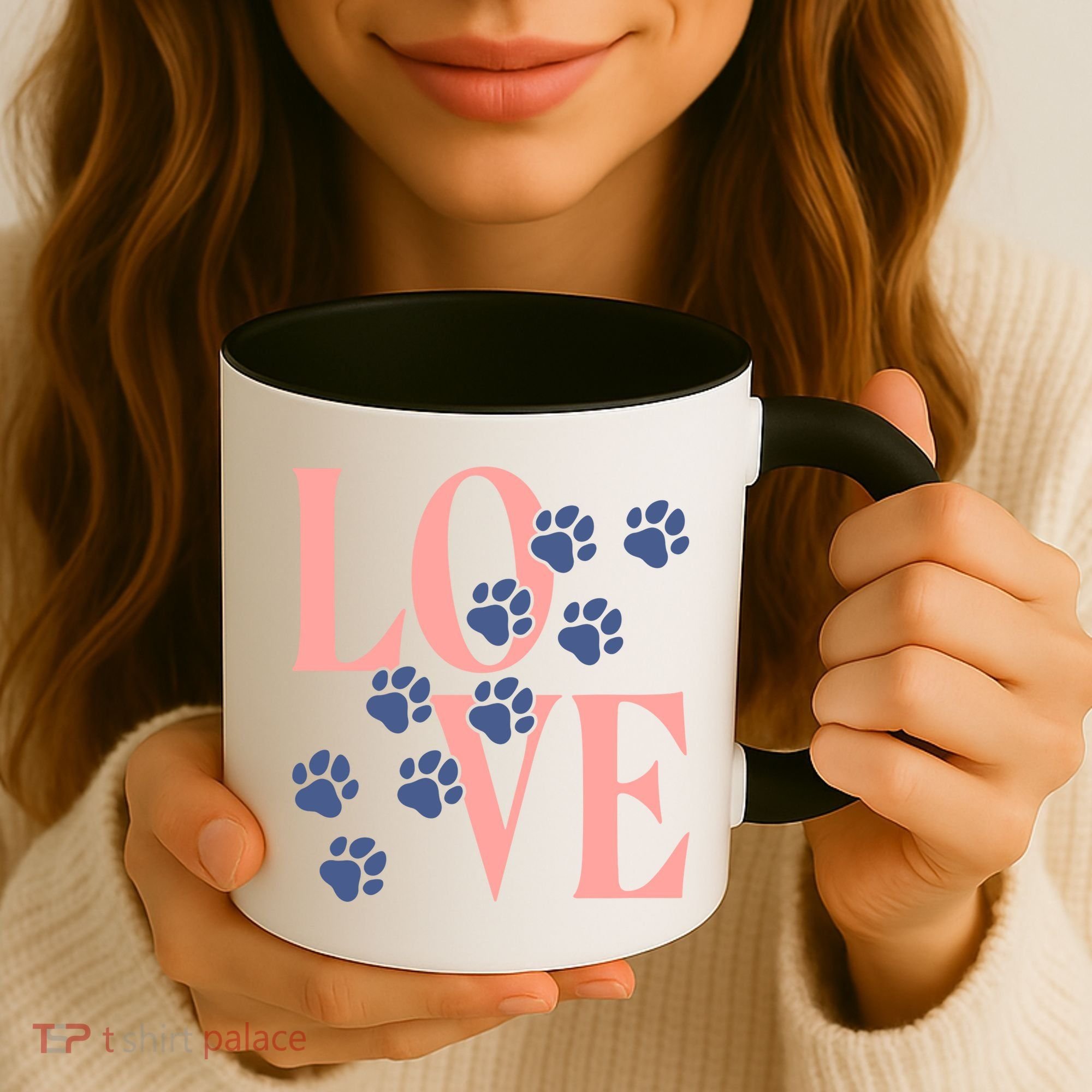 Love Paw Print Coffee Mug
