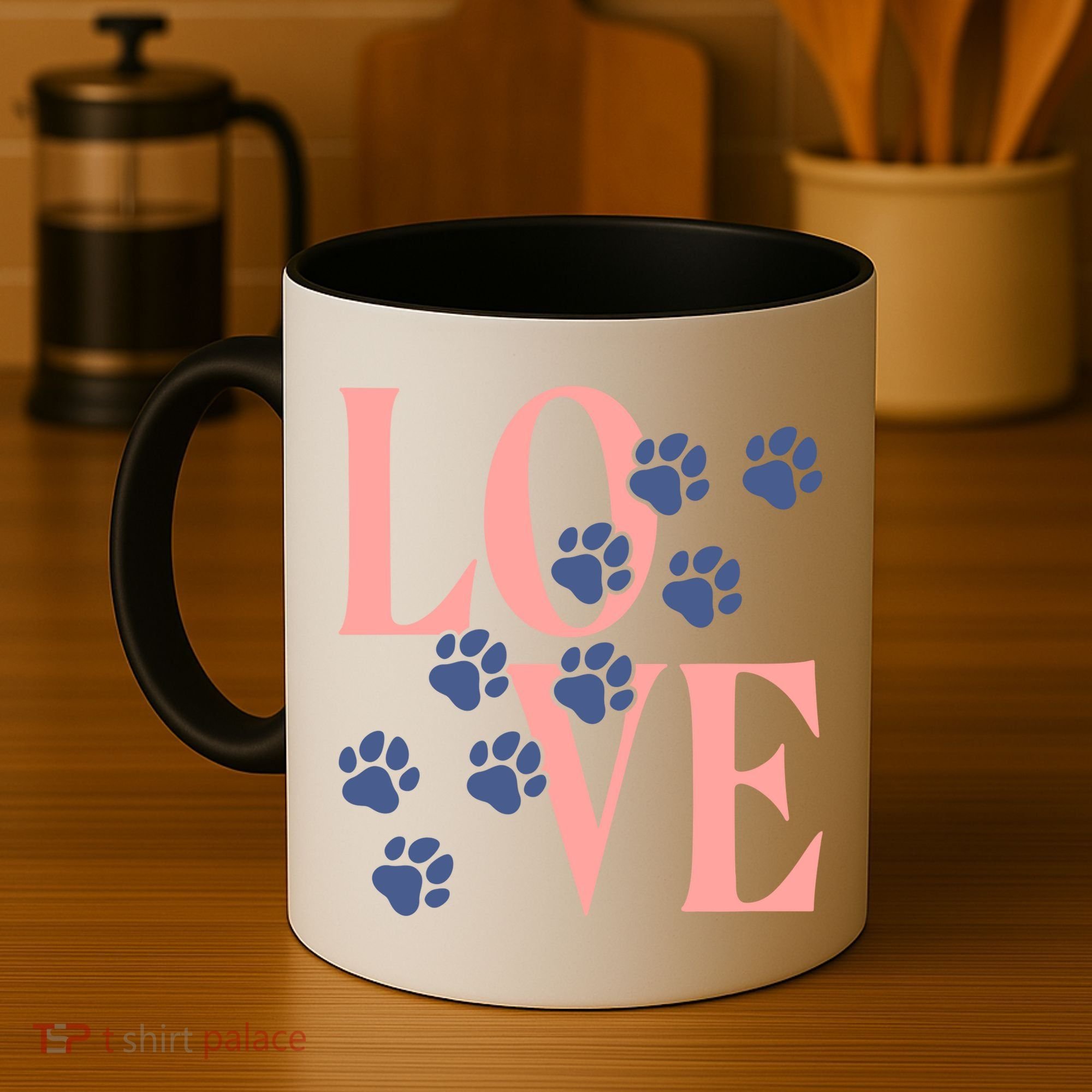 Love Paw Print Coffee Mug