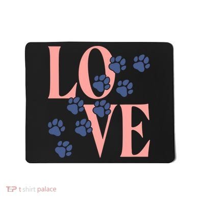 Love Paw Print Mousepad