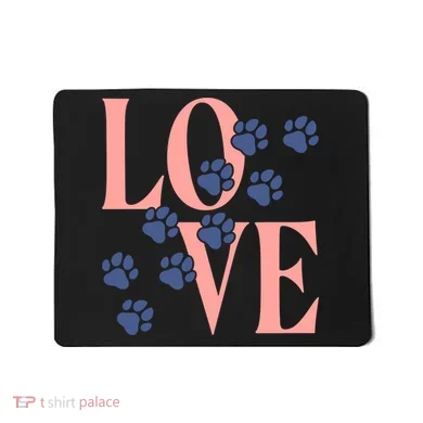 Love Paw Print Mousepad
