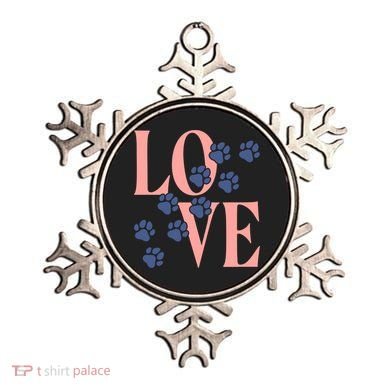Love Paw Print Ornament