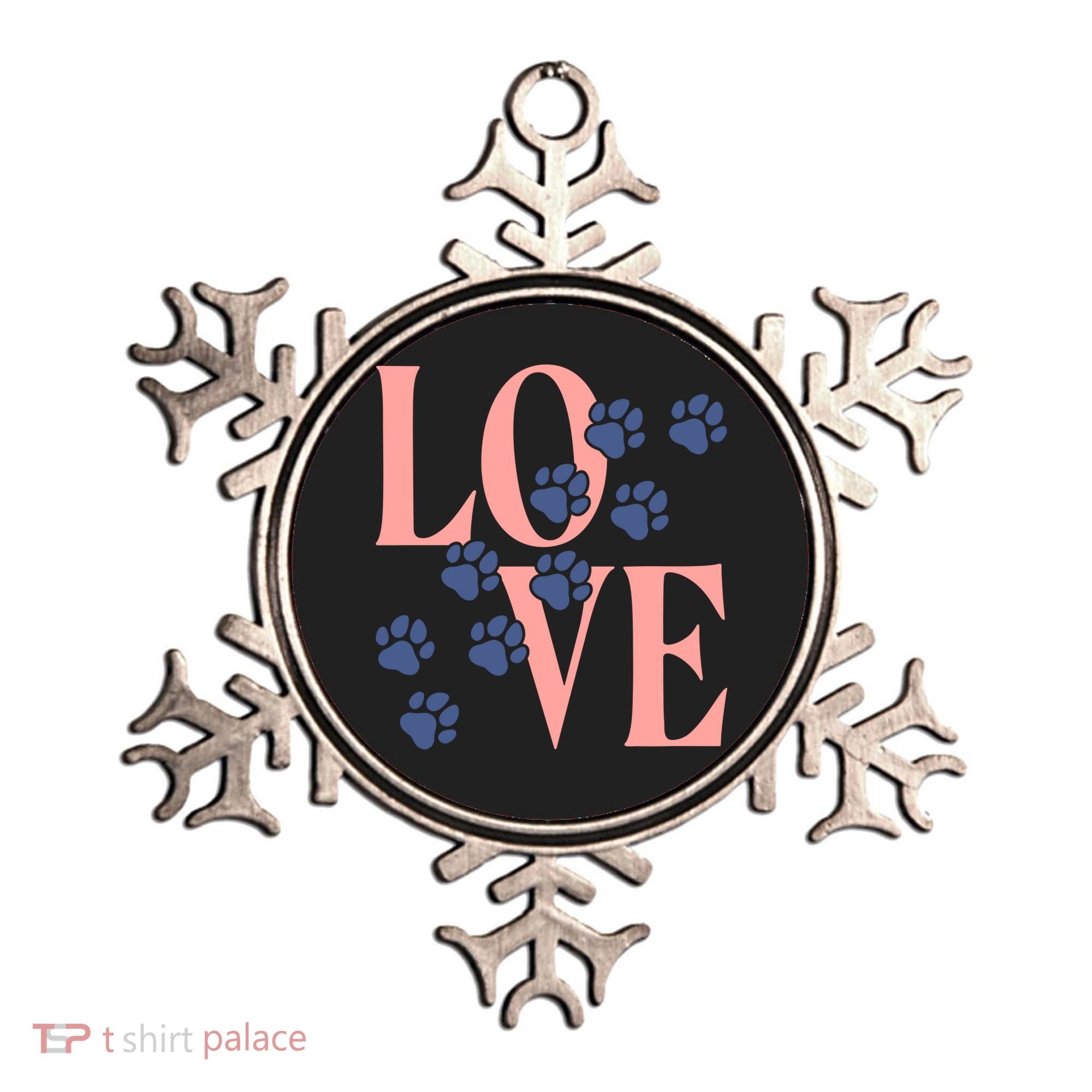 Love Paw Print Ornament