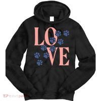 Love Paw Print Tie Dye Hoodie thumb 0