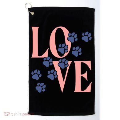 Love Paw Print Golf Towel