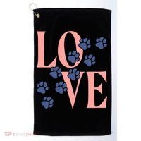 Love Paw Print Golf Towel thumb 0