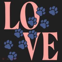 Love Paw Print Golf Towel thumb 3