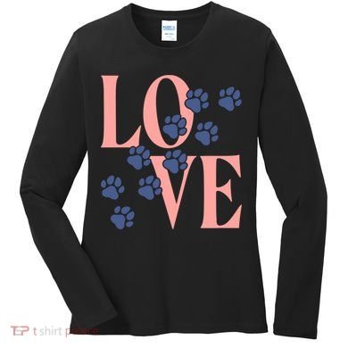 Love Paw Print Women's Long Sleeve Shirt