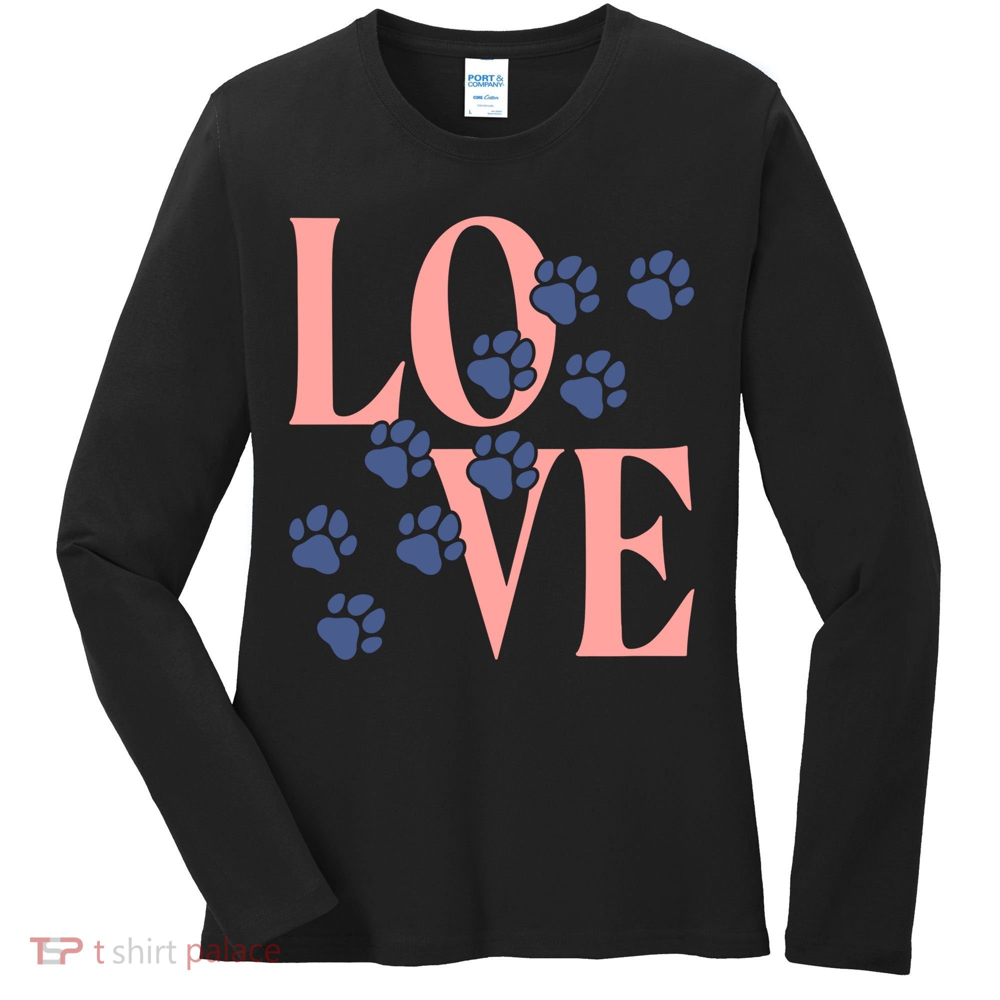 Love Paw Print Women's Long Sleeve Shirt
