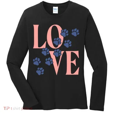 Love Paw Print Women's Long Sleeve Shirt