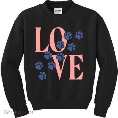 Love Paw Print Kids Sweatshirt