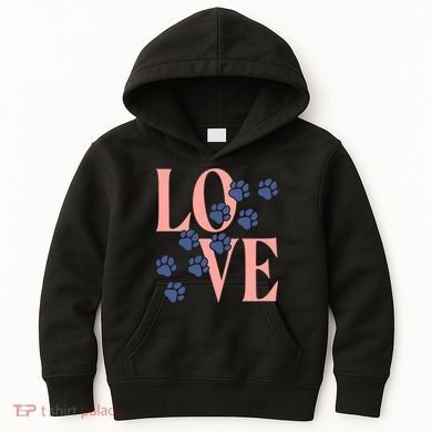Love Paw Print Kids Hoodie
