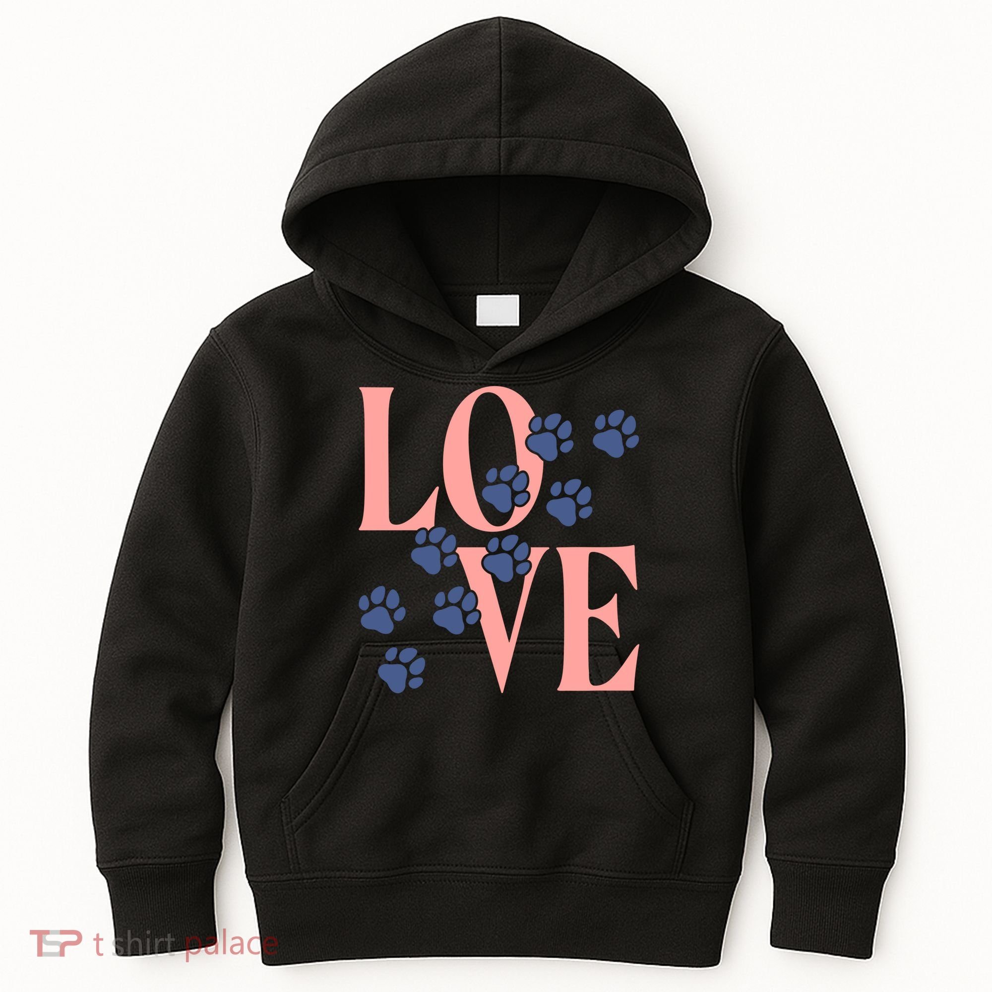 Love Paw Print Kids Hoodie
