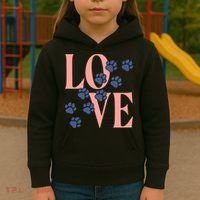 Love Paw Print Kids Hoodie thumb 3