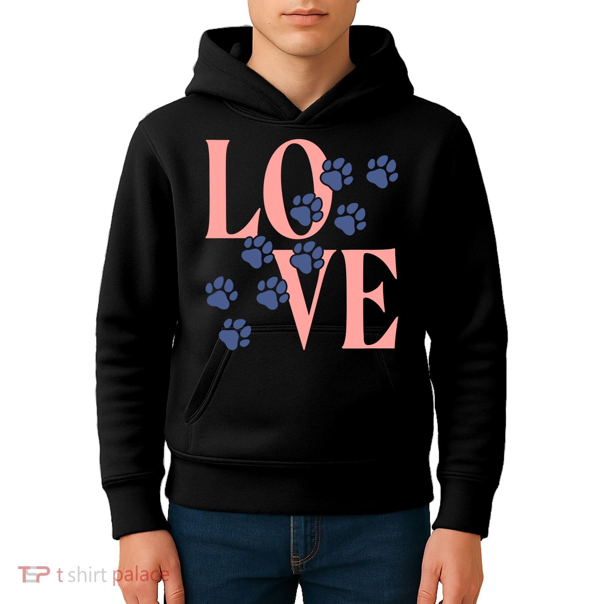 Love Paw Print Kids Hoodie