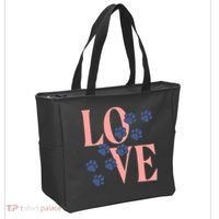 Love Paw Print Tote Bag thumb 2