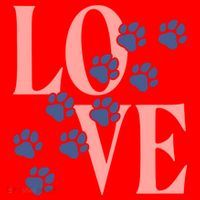 Love Paw Print Santa Hat thumb 1