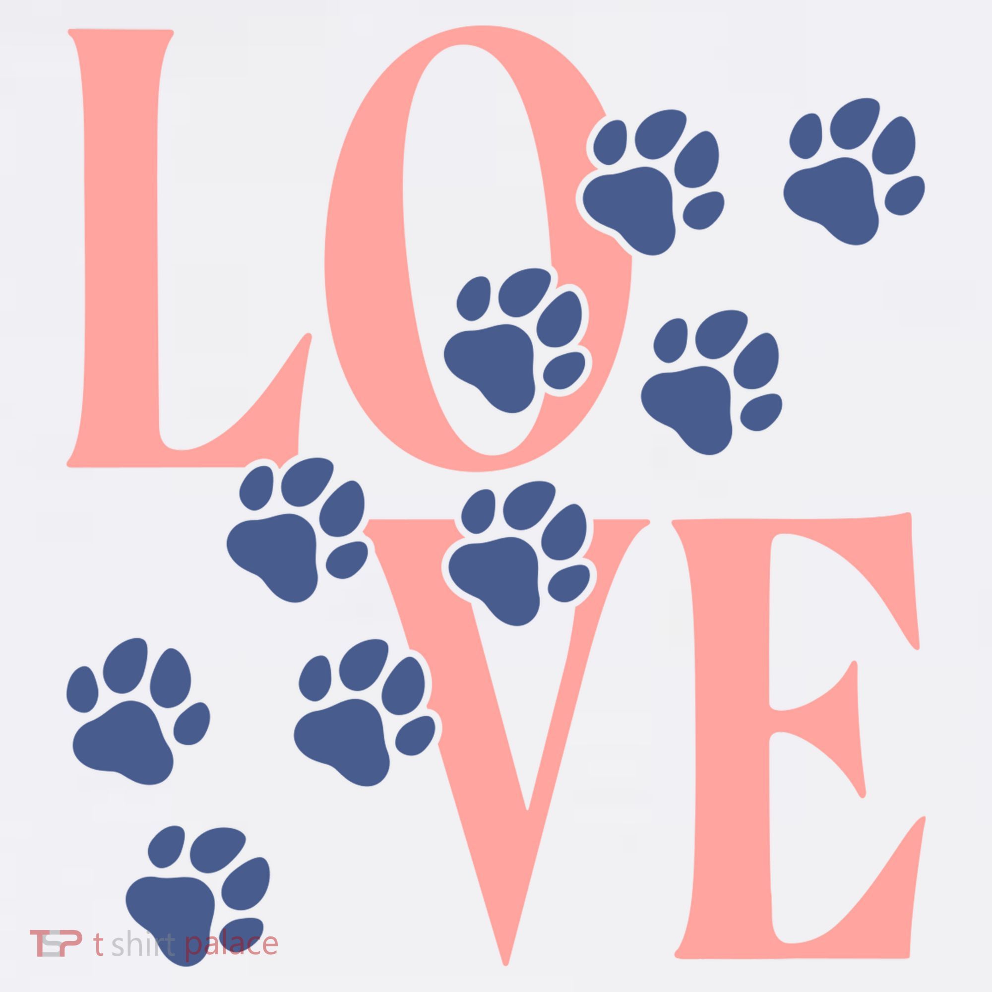 Love Paw Print Garment-Dyed Sweatshirt