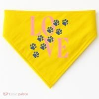 Love Paw Print USA-Made Doggie Bandana thumb 0