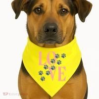 Love Paw Print USA-Made Doggie Bandana thumb 1
