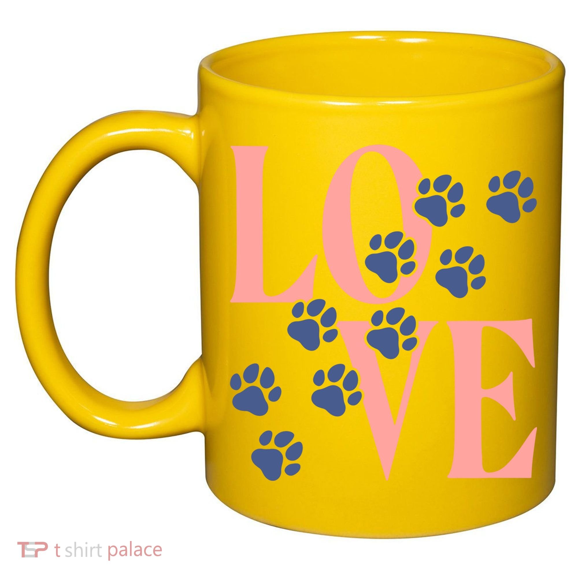 Love Paw Print 11oz C Handle Ceramic Mug