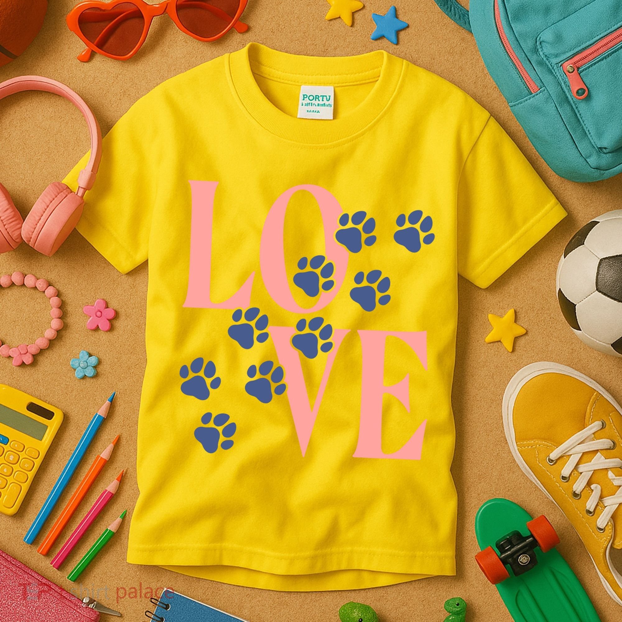 Love Paw Print Kids T-Shirt