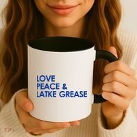 Love Peace & Latke Grease Funny Hanukkah Coffee Mug thumb 3