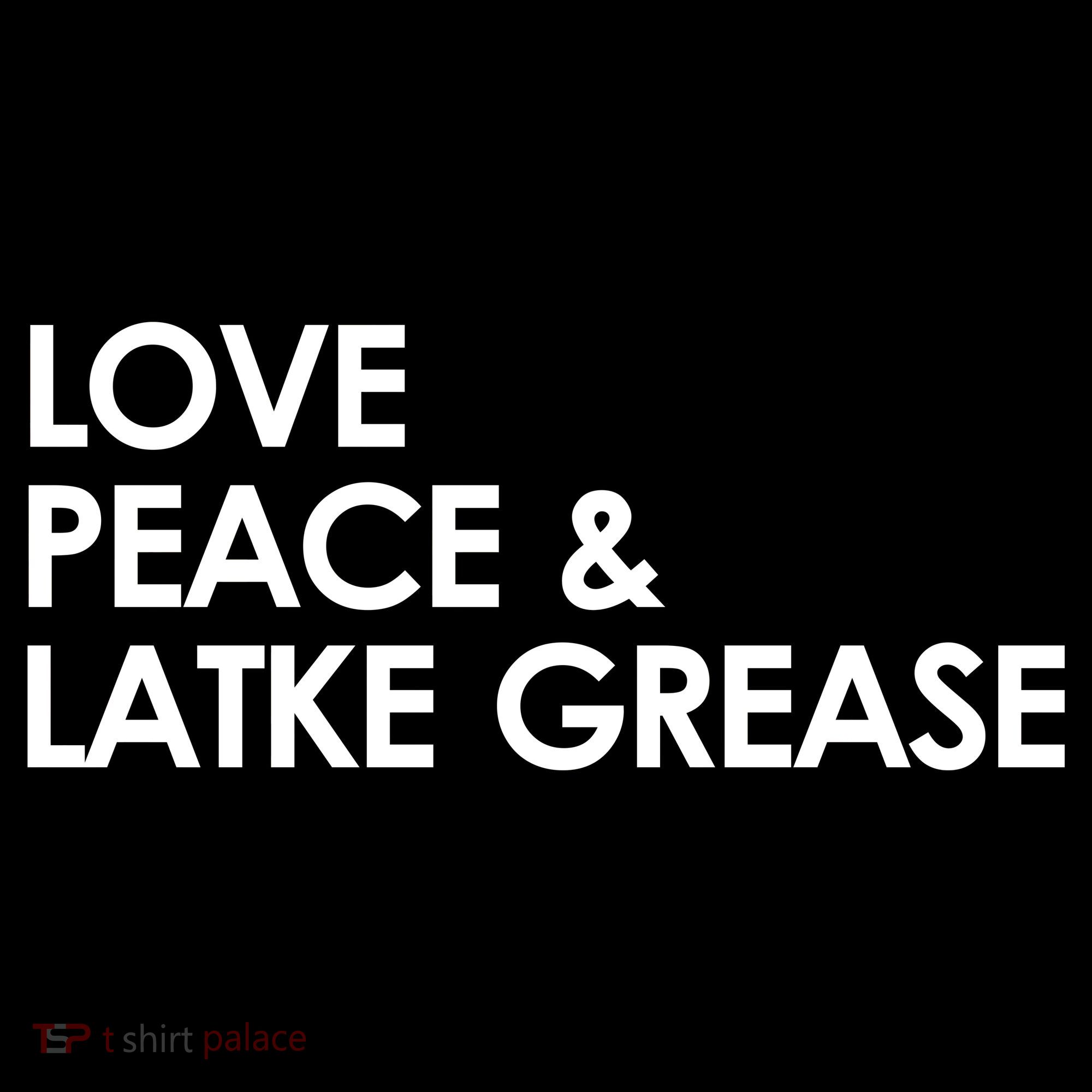 Love Peace & Latke Grease Funny Hanukkah Ornament