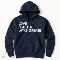 Love Peace & Latke Grease Funny Hanukkah Hoodie thumb 0