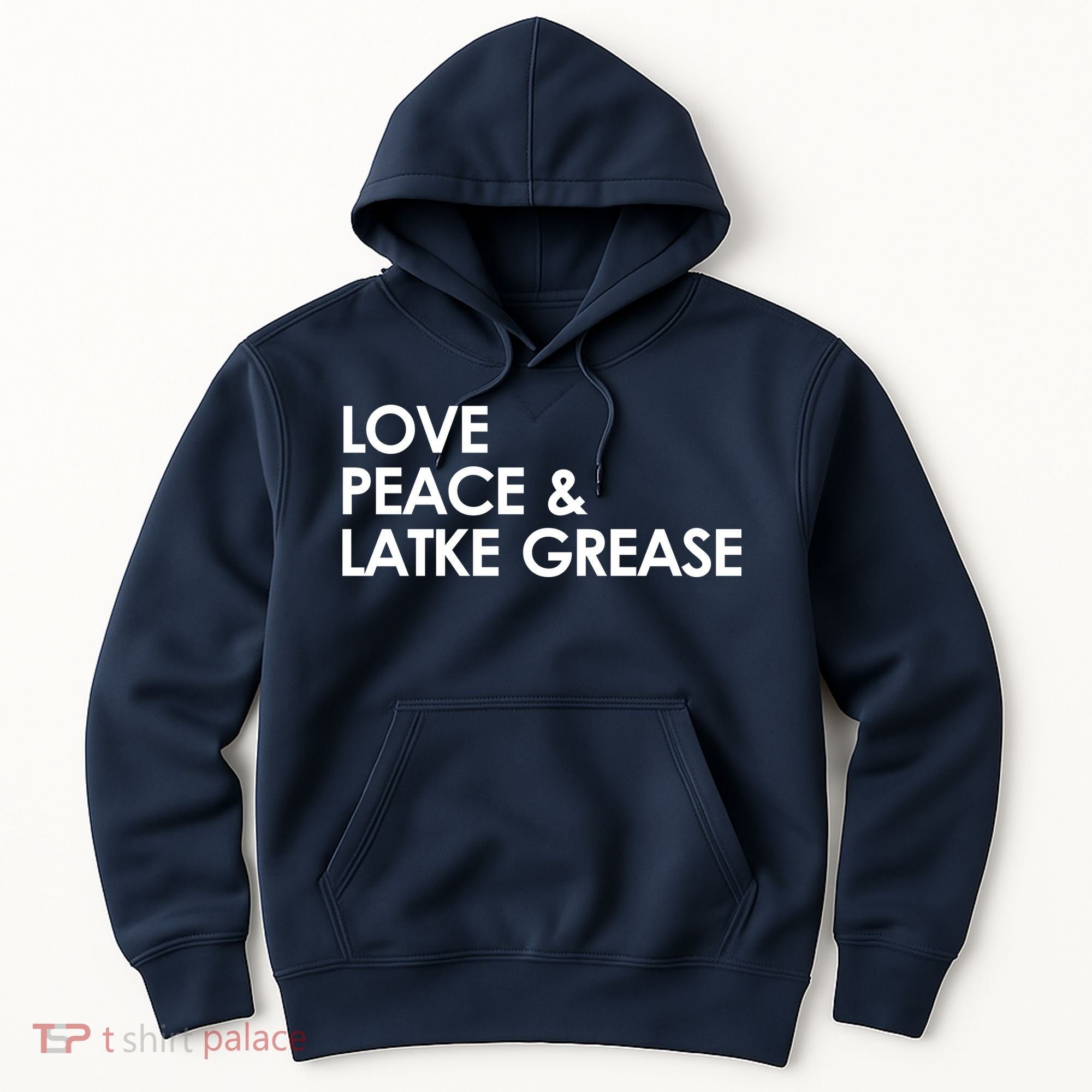 Love Peace & Latke Grease Funny Hanukkah Hoodie