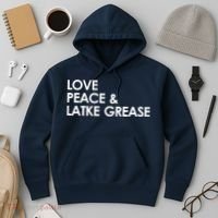 Love Peace & Latke Grease Funny Hanukkah Hoodie thumb 3