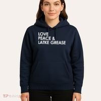 Love Peace & Latke Grease Funny Hanukkah Hoodie thumb 5