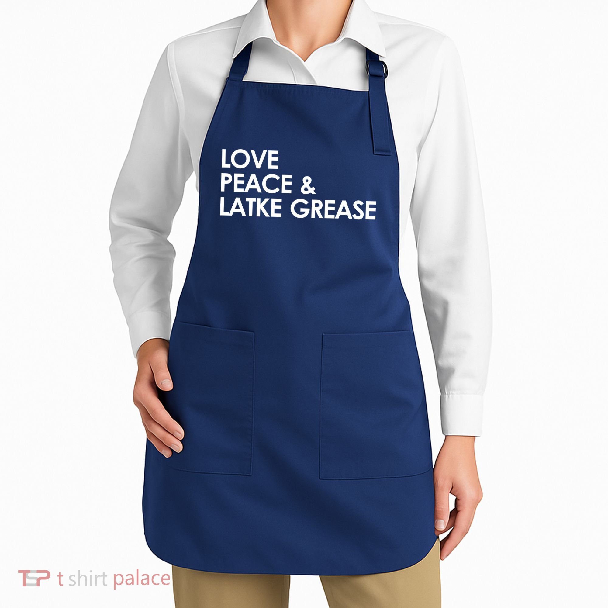 Love Peace & Latke Grease Funny Hanukkah Apron