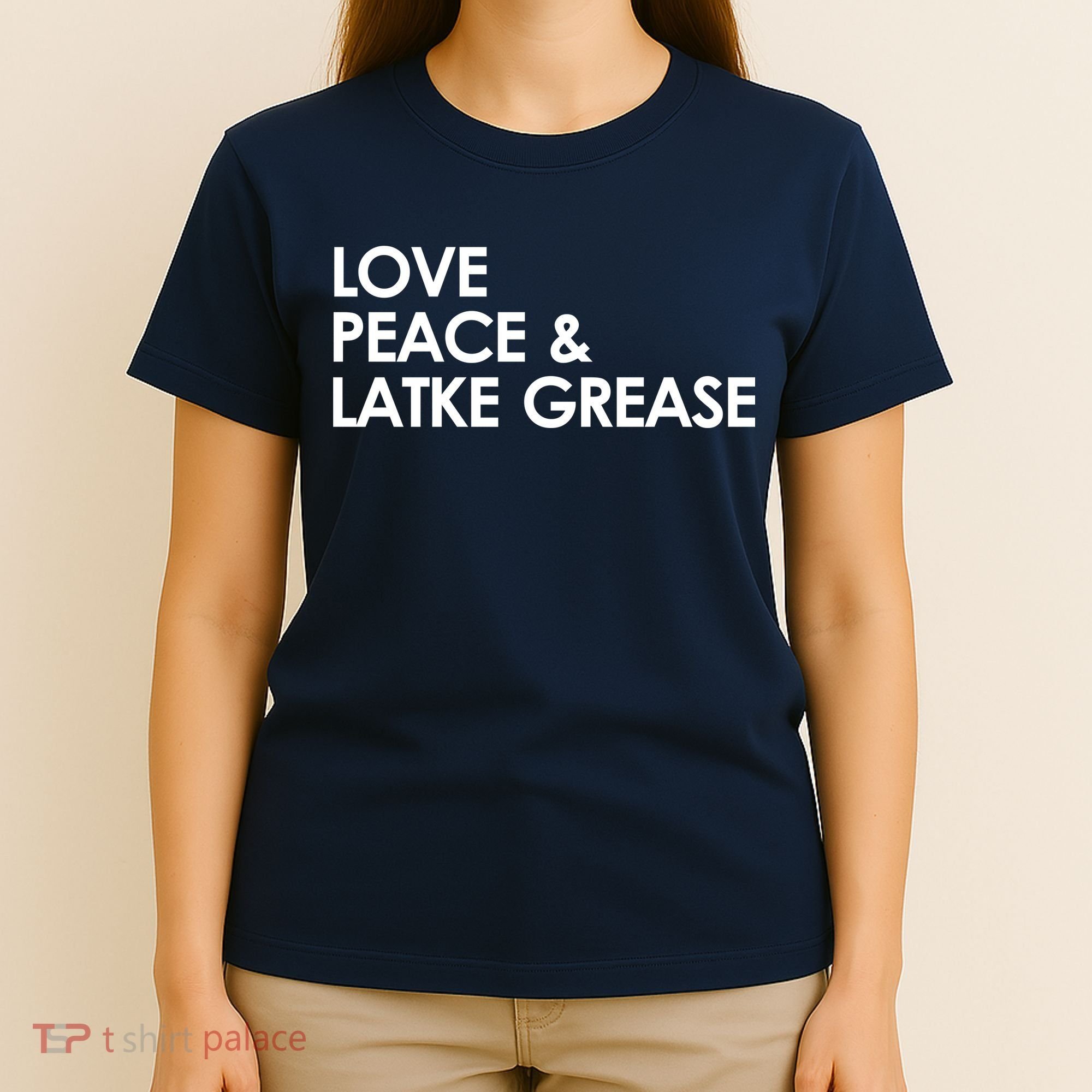 Love Peace & Latke Grease Funny Hanukkah T-Shirt