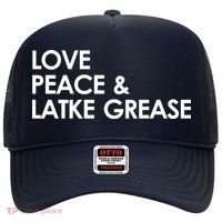 Love Peace & Latke Grease Funny Hanukkah Hat thumb 0
